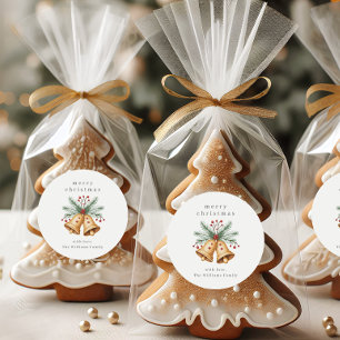 Sticker Rond Aquarelle de Noël