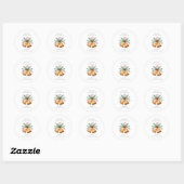 Sticker Rond Aquarelle de Noël (Feuille)