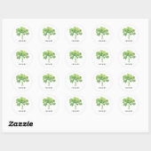 Sticker Rond Aquarelle de persil d'herbe (Feuille)