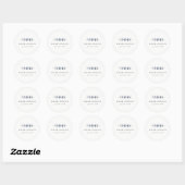 Sticker Rond Aquarelle de phase de lune céleste grise simple (Feuille)