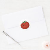 Sticker Rond Aquarelle de tomate mignonne (Enveloppe)