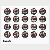 Sticker Rond Aquarelle des aliments à vapeur (Feuille)