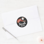 Sticker Rond Aquarelle des aliments à vapeur (Enveloppe)