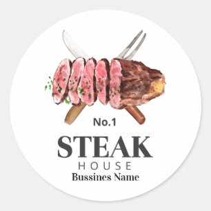 Sticker Rond Aquarelle des aliments à vapeur