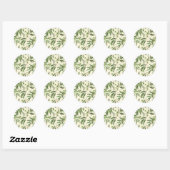 Sticker Rond Aquarelle des branches d'olive (Feuille)