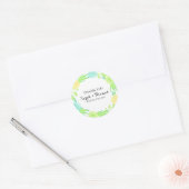 Sticker Rond Aquarelle d'été Mariage floral (Enveloppe)