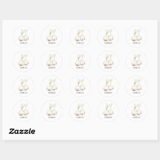 Sticker Rond Aquarelle d'Herbe (Feuille)