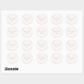 Sticker Rond Aquarelle douce Blush FlorMariage (Feuille)