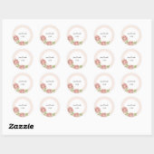 Sticker Rond Aquarelle douce Rose Lilac (Feuille)
