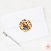 Sticker Rond Aquarelle d'ours Vintage (Enveloppe)