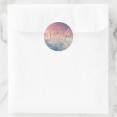 Sticker Rond Aquarelle Dreamy Sunset Cloud 9 Merci (Sac)