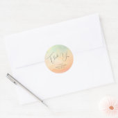 Sticker Rond Aquarelle Dreamy Sunset Cloud 9 Merci (Enveloppe)