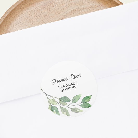 Sticker Rond Aquarelle du bijoutier