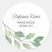 Sticker Rond Aquarelle du bijoutier (Devant)