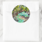 Sticker Rond Aquarelle du parc national des Everglades (Sac)