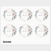 Sticker Rond Aquarelle Dusty Rose (Feuille)