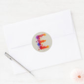 Sticker Rond Aquarelle E (Enveloppe)