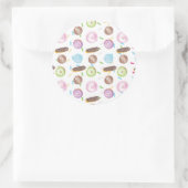 Sticker Rond Aquarelle Eclair Donuts Fun Whimiscal Sweet (Sac)