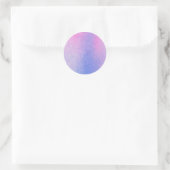 Sticker Rond Aquarelle en marbre rose et bleu (Sac)