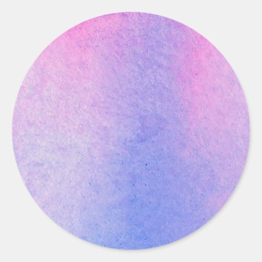 Sticker Rond Aquarelle en marbre rose et bleu (Devant)