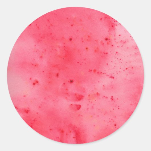 Sticker Rond Aquarelle en marbre rouge (Devant)