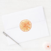 Sticker Rond Aquarelle en tranche orange (Enveloppe)