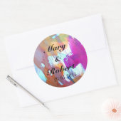 Sticker Rond Aquarelle énervée (Enveloppe)