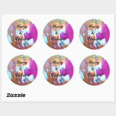 Sticker Rond Aquarelle énervée (Feuille)