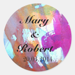 Sticker Rond Aquarelle énervée