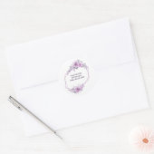 Sticker Rond Aquarelle Enveloppe florale Adresse Sceau (Enveloppe)