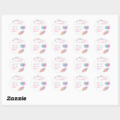 Sticker Rond Aquarelle et ballons | Parti surprise (Feuille)