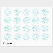 Sticker Rond Aquarelle étoile - turquoise (Feuille)