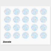 Sticker Rond Aquarelle étoilée - bleu (Feuille)