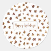 Sticker Rond Aquarelle étoilée - orange (Devant)