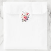 Sticker Rond Aquarelle étonnante floraison Rose couverture Cous (Sac)