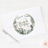 Sticker Rond Aquarelle Eucalyptus (Enveloppe)