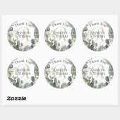 Sticker Rond Aquarelle Eucalyptus (Feuille)