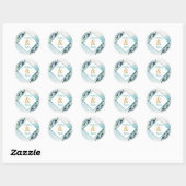 Sticker Rond Aquarelle Eucalyptus Mariage botanique (Feuille)