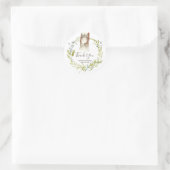 Sticker Rond Aquarelle femme enceinte Baby shower Favoriser (Sac)