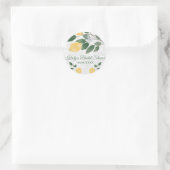 Sticker Rond Aquarelle Fête des mariées citrons siciliens (Sac)