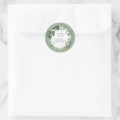 Sticker Rond Aquarelle feuillage 30e anniversaire de fête en fa (Sac)