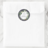 Sticker Rond Aquarelle feuillage 30e anniversaire de fête en fa (Sac)