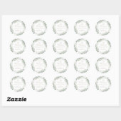 Sticker Rond Aquarelle feuillage sauge feuille couronne (Feuille)