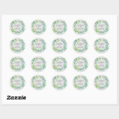 Sticker Rond Aquarelle Feuille verte | MARIAGE (Feuille)