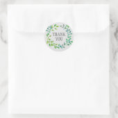 Sticker Rond Aquarelle Feuille verte | MERCI (Sac)