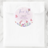 Sticker Rond Aquarelle Fleur de Floraison Premier Anniversaire (Sac)