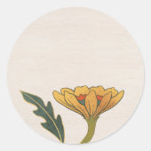 Sticker Rond Aquarelle Fleur de thé Faecore (Devant)