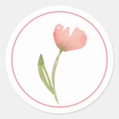 Sticker Rond Aquarelle Fleur Sauvage (Devant)