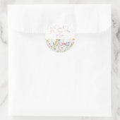 Sticker Rond Aquarelle Fleur sauvage Botanique (Sac)