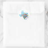Sticker Rond Aquarelle Fleur sauvage du Texas (Sac)